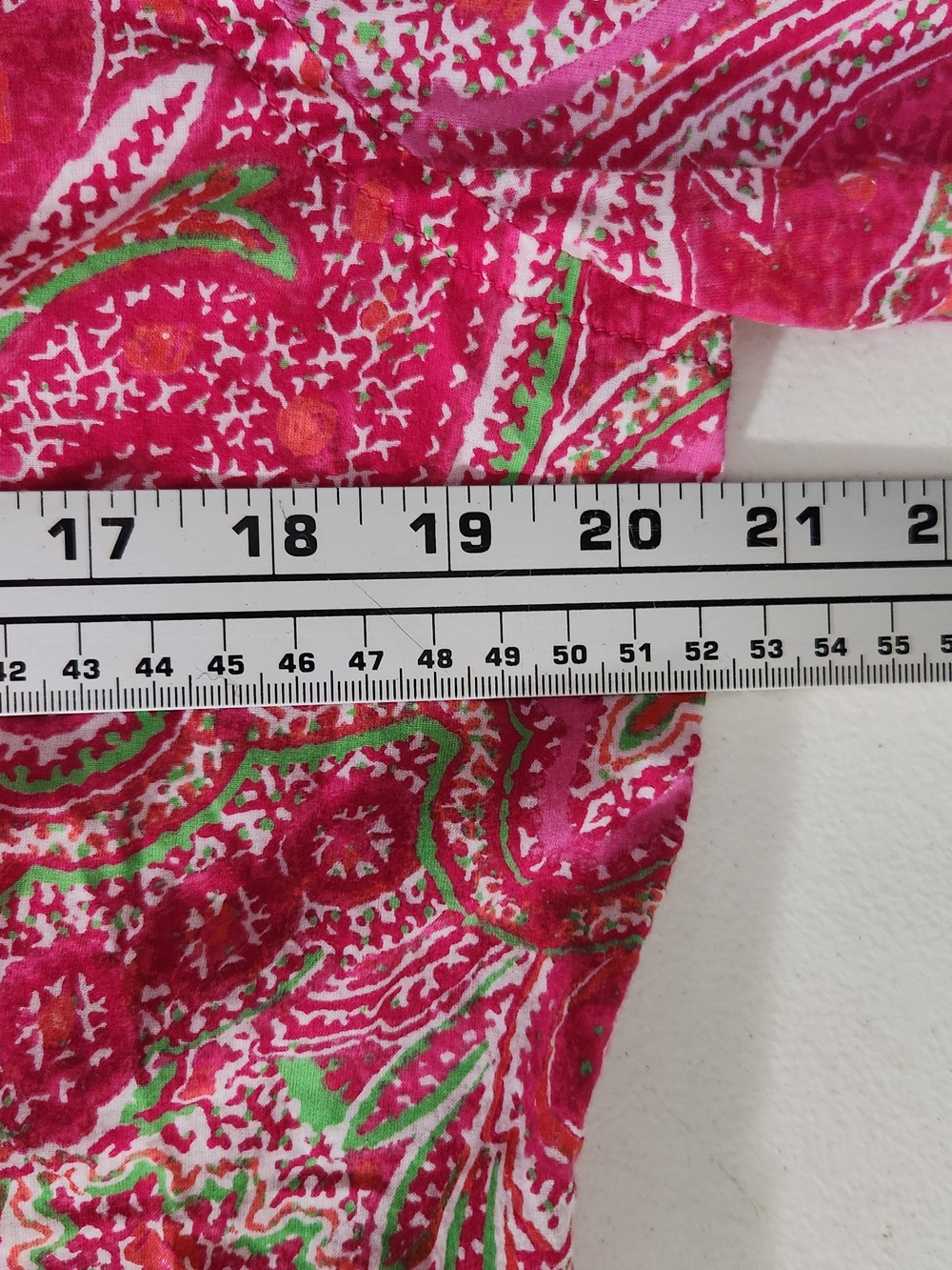 Lauren Ralph Lauren Pink, Green & White Printed Cotton Blouse - Picture 6 of 10